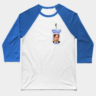 DWIGHT SCHRUTE // The Office ID Badge Baseball T-Shirt